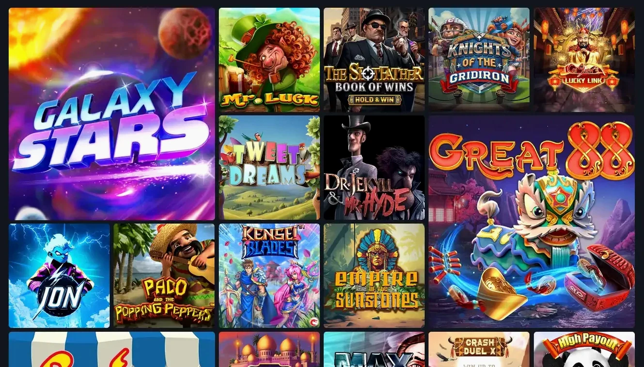 Luckyseven Casino Spielauswahl